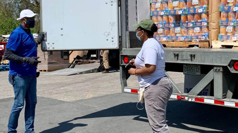 Commercial Carpet Logistics got the call to help, contributing trucks and drivers to transport donated food to a Philadelphia food bank