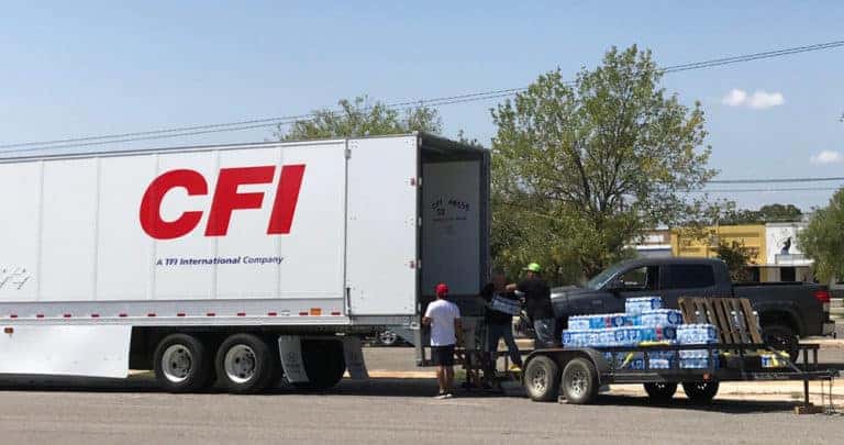 Volunteer network of truckers, nonprofit partner to deliver disaster-relief supplies